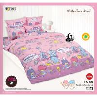 ราคา TOTO ผ้าปูที่นอน 3.5/5/6 ฟุต (รวมผ้านวม ครบชุด) ลาย TS44 Little twin stars (20986018585)