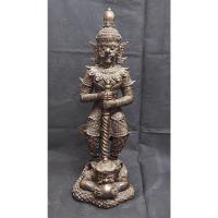 ราคา ท้าวเวสสุวรรณ ขนาดบูชา 13 นิ้ว หลวงพ่อฟู วัดบางสมัคร เนื้อทองเหลืองรมมันปู (26354437614)