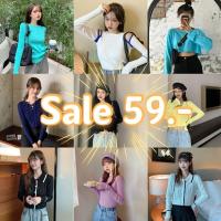 ราคา Vogueพร้อมเสื้อไหมพรมแขนยาว งานsaleสุดๆ (Sale2)​ (10910741988)