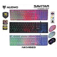 ราคา Nubwo NKM623 SAVITAR RGB Gaming Keyboard&Mouse คีย์บอร์ด&เมาส์เกมมิ่ง พร้อมเอฟเฟกต์แสง ปุ่มลดแรงเสียดทาน ✔รับประกัน 1ปี (15964335395)