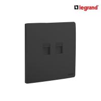 ราคา Legrandเต้ารับคอมพิวเตอร์ Lan Cat6+เต้ารับโทรศัพท์ สีดำ RJ11 | Mallia Senses| Matt Black | 281166MB (23107161260)