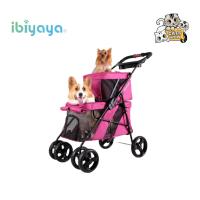 ราคา Ibiyaya รถเข็นสัตว์เลี้ยง รถเข็นแมว รถเข็นสุนัข แบบ 4 ล้อ FS1770 Double Decker Pet Bus รับน้ำหนักได้ 6-15 Kg. (13899179390)