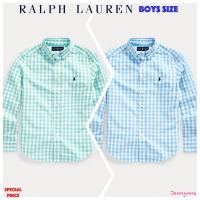 ราคา RALPH LAUREN GINGHAM COTTON-BLEND SHIRT ( BOYS SIZE 8-20 YEARS ) (3343529341)