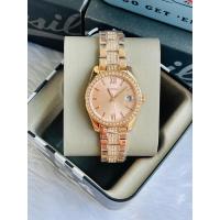 ราคา Fossil Scarlette Three-Hand Date Rose-Gold-Tone Stainless Steel Watch (57401680882)