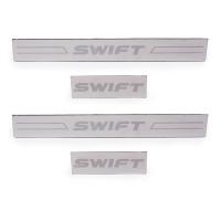 ราคา ครอบชายบันได ชายบันได สแตนเลส 5 ประตู 4 ชิ้น สำหรับ ซูซูกิ สวิฟ Suzuki Swift Hatchback 2012 2014 2015 2016 2018 (4523892450)