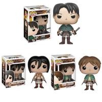 ราคา FUNKO ฟังโก้ป๊อป! Attack on TitanEren Jaeger Mikasa·Ackerman Levi·Ackerman ไวนิล Action Figure ของเล่นตุ๊กตา (24296531573)