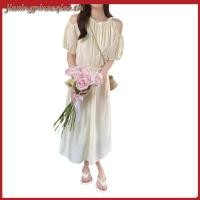 ราคา Bonnie Cathy ชุดคลุมท้องชุดเดรสฝรั่งเศสเปิดไหล่ทรงหลวมชุดเดรสคลุมท้องไซส์ใหญ่เรียบหรูสําหรับผู้หญิง (40127223483)