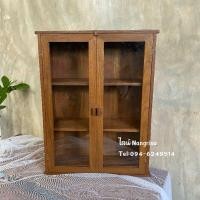 ราคา [ไม้สักเก่า] ตู้ยาไม้สัก ตกแต่งบ้าน แขวนติดผนัง (10528013235)