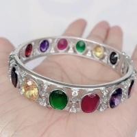 ราคา กำไลเงินแท้ชุปทองคำขาวพลอยนพเก้าcz (25662737612)