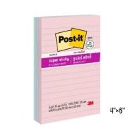 ราคา Post-It กระดาษโพสอิท รุ่น 660-3SSNRP แบบมีลายเส้น Super Sticky ขนาด 4x6 นิ้ว (แพ็ค 3 เล่ม/คละสี) (26674979560)