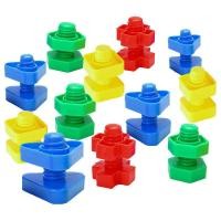 ราคา Montessori Education Jumbo Nuts And Bolts Toys Plastic Screw And Nuts Occupational Therapy Fine Motor Skills Development (29167735792)