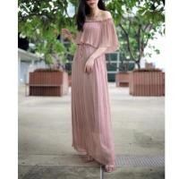 ราคา ชุดชีฟองผ้าอัดพลีท สีกะปิ ,ชุดคลุมท้อง (14185618504)