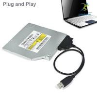 ราคา [DI] Usb 2.0 SATA Cable CD/DVD-ROM Drive Cable Optical Driver Adapter Cable For PC Laptop Notebook TH (28964010617)