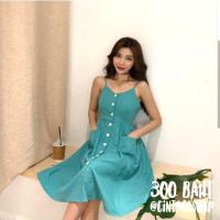 ราคา เดรส Cintage Basic Camisole สีฟ้าน้ำทะเล (1370147477)