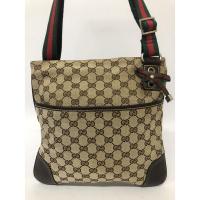 ราคา กระเป๋ามือสอง GUCCI Made in Italy สีน้ำตาล ผ้าทอ ขนาด 11 นิ้ว พร้อมส่ง (20436746456)