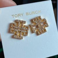 ราคา ต่างหู Tory Burch ติดหู Crystal-Gold (25178956990)