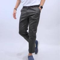 ราคา กางเกงสแลค#ขาเต่อ #ผ้าชิโน่ ลายทาง (7338055753)