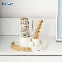 ราคา [Loviver] Palo Santo Holder ที่วางธูปตกแต่งโต๊ะ Handcrafted สําหรับห้องนั่งเล่นเตาผิงพิธีขึ้นบ้านใหม่ห้องรับประทานอาหาร Farmhouse (42450684723)