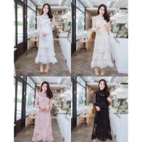 ราคา งานป้าย Fairy Angel เดรสยาวลูกไม้สุดหรู แต่งระบายที่แขน (1385421585)