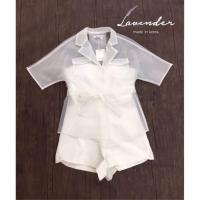ราคา จั้มสูทเกาะอกขาสั้นสีขาวงานป้ายLavender*sz.L (5662932666)