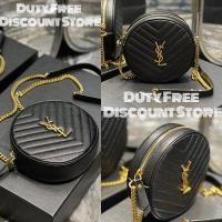 ราคา Yves Saint Laurent VINYLE ROUND CAMERA BAG IN CHEVRON-QUILTED GRAIN DE POUDRE EMBOSSED LEATHER/YSL (28427779511)