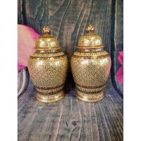 ราคา โถเบญจรงค์ถมทองลายพิกุล (22740742757)