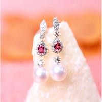 ราคา ต่างหูทับทิมสยามทรงหยดน้ำ (28188288868)