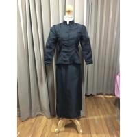 ราคา ชุดไทยจิตรลดาสีดำ Size M เสื้ออก32 กระโปรงเอว26 (มือสอง) (26693514472)