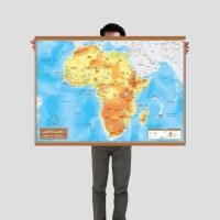 ราคา โปสเตอร์แผนที่ชุดกายภาพทวีปแอฟริกา 2 ภาษา Physical Map of Africa (2282950305)
