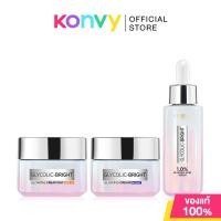 ราคา LOreal Paris Set 3 Items Glycolic Bright Instant Glowing Serum 30ml + Cream Day SPF17 50ml + Cream Night 50ml เซท 3ช... (23465939075)