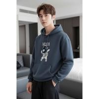 ราคา เสื้อกันหนาวมีฮู้ดพิมพ์ลายนักบินอวกาศผู้ชายหลวมอินเทรนด์เสื้อนอกคู่รัก (52100977125)