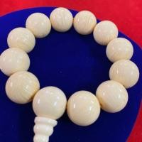 ราคา กำไลเรซิ่นเม็ดประคำ ทำลายเหมือนงาช้าง ขนาด18มิล (7129596858)