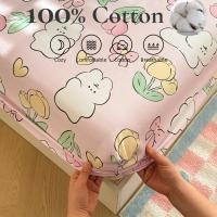 ราคา ผ้าปูที่นอน ผ้าฝ้าย 100% ผ้าปูที่นอน6ฟุต สูง 10 นิ้ว รัดมุม 3 5 ฟุต สไตล์เกาหลี ควีนไซซ์ (22964099266)