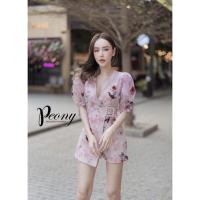 ราคา จั้มสูทมือหนึ่ง(M)งานป้ายPeonyใหม่มากคะ (8767001570)