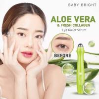 ราคา "ลูกกลิ้งบำรุงใต้ตา "【สูตรว่านหางจระเข้】Aloe Vera & Fresh Collagen Eye Roller Serum 15g Baby Bright (162570928)