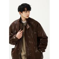 ราคา รถจักรยานยนต์เสื้อผ้าผู้ชายสไตล์ Street Wear หลวม Workwear PU แจ็คเก็ตหนังฤดูใบไม้ร่วง High Street อินเทรนด์ Casual Ruffian หล่อเสื้อแจ็คเก็ตคอตั้ง (52250192319)