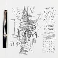 ราคา #204 ปากกาหมึกซึม Pilot Elite 18K : Pilot Elite 18K Gold Nib Fountain Pen (18303108934)