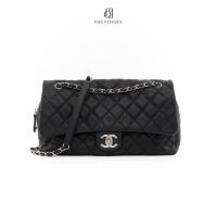 ราคา [ของแท้] CHANEL EASY FLAP 12'' BALCK CAVIAR SHW มีใบรับประกัน ตรวจสอบได้ทุกใบ ✅ (42558972239)