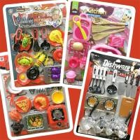 ราคา ชุดครัว ของเล่นแผง ชุดทำครัวเด็กเล่น ตะหลิวกระทะ จาน หม้อ ช้อน ทำอาหาร อาหารของเล่น อาหารจำลอง (29131558886)