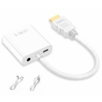 ราคา หัวแปลงพอร์ต HDMI to VGA+AUX+MICRO USB สีขาว Converter Adapter รับประกัน1ปี (40123246318)