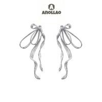 ราคา Niche Ribbon Bow Earrings Women Light Luxury High-end Earrings Ins Cool Style Earrings Anollao (25989868135)