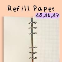 ราคา ✣✠❒กระดาษรีฟิล A5 A6 A7 แบบ 6 รู กระดาษถนอมสายตา Refill Paper กระดาษรีฟิล กระดาษรีฟิว 80 แกรม (3993872561)