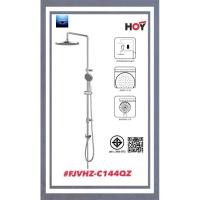 ราคา #HOY#ฝักบัวอาบน้ำก้านแข็งปรับระดับ10” วาล์วเดี่ยวแบบติดผนัง พร้อมฝักบัวมือถือขนาด4”#FJVHZ-C144QZ (22254192251)