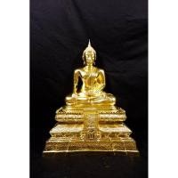 ราคา หลวงพ่อวัดไร่ขิง สธ. ปี2523 สมเด็จพระเทพ เสด็จเททองหล่อ หน้าตัก 9 นิ้ว เนื้อทองเหลือง ปิดทองคำแท้ (24413434950)