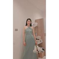 ราคา ส่งต่อมือ1 ป้ายห้อย ชุดเดรสยาวออกงาน เดรสราตรี สีเขียวมิ้นท์ ไซส์L (26170580256)