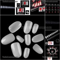 ราคา เล็บปลอม PVC เต็มเล็บ สั้นกลาง ทรงไข่ 500ชิ้นสีขุ่น (9940612265)