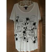 ราคา เสื้อยืด MARC JACOBS แท้ สีขาวลายหัวกะโหลก (24634078263)