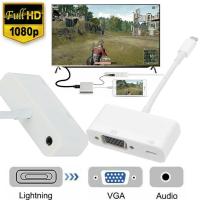 ราคา Lightning to VGA 3.5mm Audio Adapter TV Converter For Apple iPhone XS Max XR X 8 7 6 (2231775831)