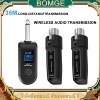 ราคา BOMGE-WTU03 ระบบไมโครโฟนไร้สาย 6.5mm ชาย คู่ระบบส่งสัญญาณ UHF ตัวส่งสัญญาณและตัวรับสัญญาณไมโครโฟน 50M/164FT (28658738621)