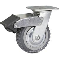 ราคา Heavy Duty Universal ล้อเบรค Beacon Hot Caster รถเข็นล้อ Crown Polyurethane PU ล้อ 17 ซม.โรงงานขายตรง BPXH (48303021451)